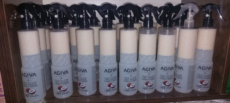 اسپری دو فاز آلیوا نارگیل کراتین AGiVA مدل Coconat Oil حجم 400ml